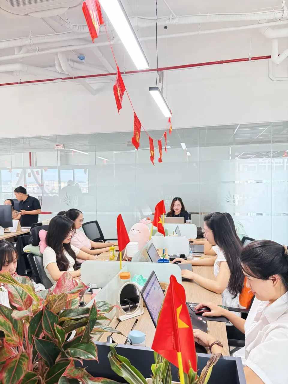 A LevelUp team at work during an ordinary day