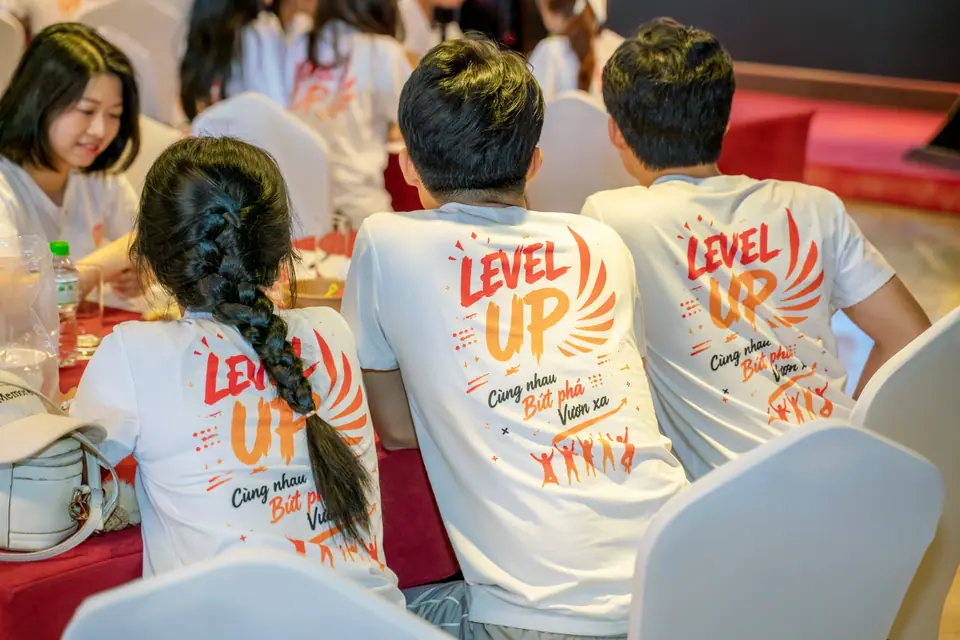 LevelUp jerseys on the floor of a working session